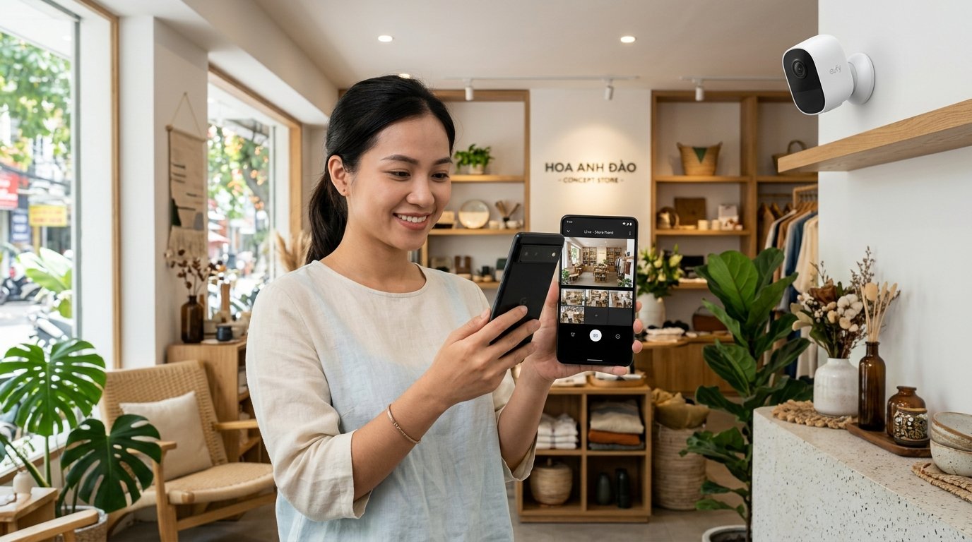 Camera an ninh thông minh AI Cloud giám sát an toàn cho gia đình và cửa hàng tại Đắk Lắk